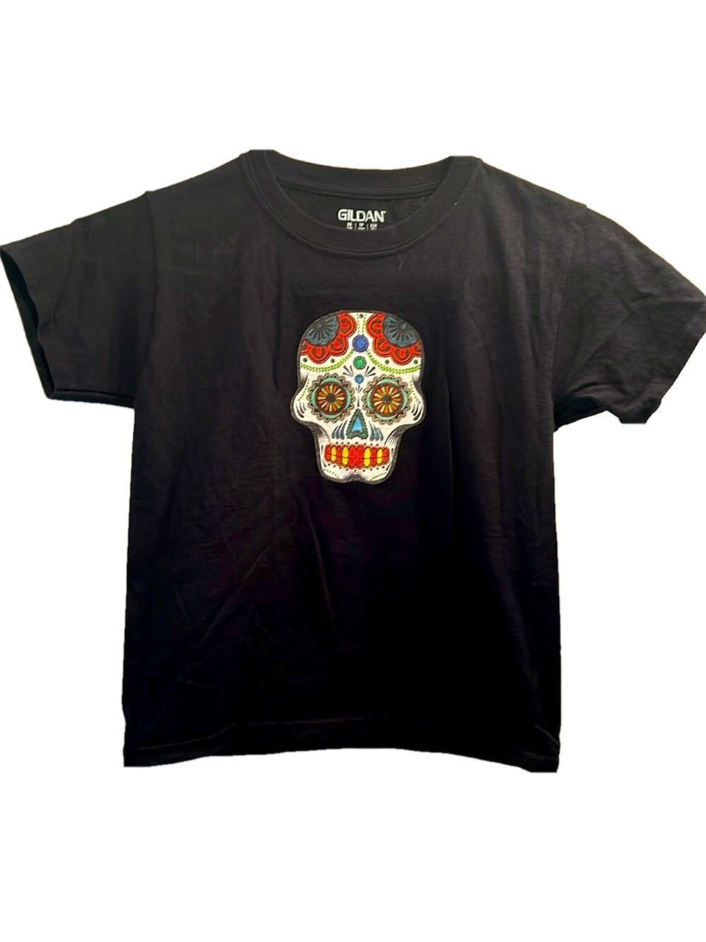 Gildan Tee Shirt, Size XS, PTP 15”, L18”, Black,